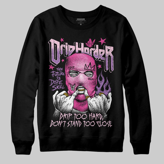 Pink Sneakers DopeSkill Sweatshirt Drip Harder Graphic Streetwear - Black