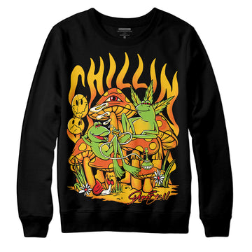 Yellow Sneakers DopeSkill Sweatshirt Chillin Graphic Streetwear - Black