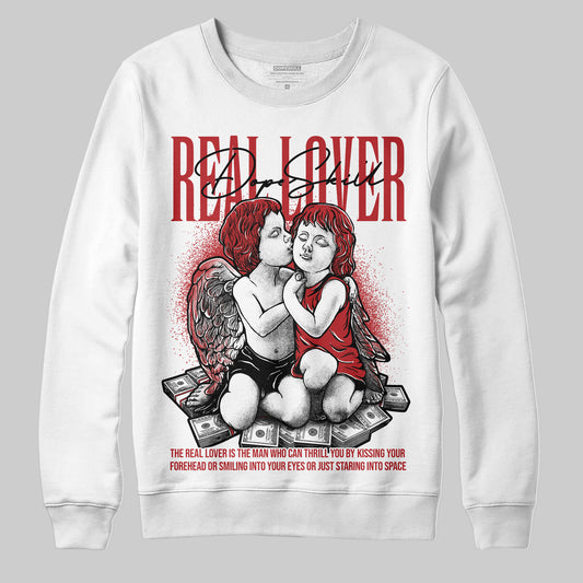 Jordan 12 Retro Flu Game (2025) DopeSkill Sweatshirt Real Lover Graphic Streetwear - White