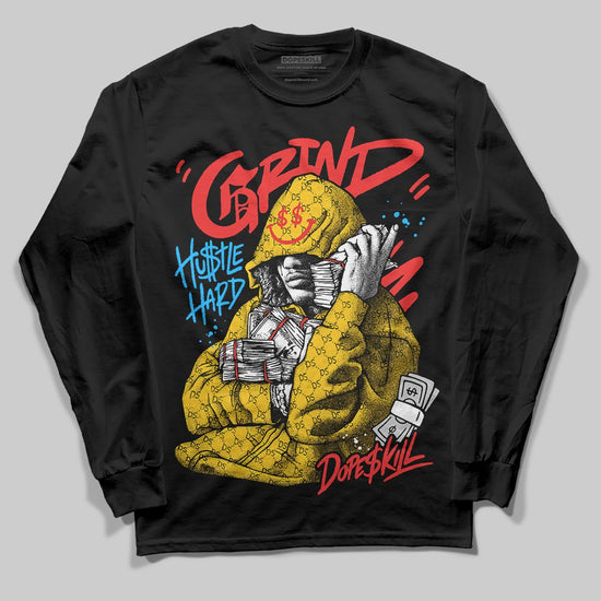 Yellow Sneakers DopeSkill Long Sleeve T-Shirt Grind Pray Graphic Streetwear - Black