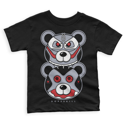 Jordan 4 “Bred Reimagined”  DopeSkill Toddler Kids T-shirt Leather Bear Graphic Streetwear - Black