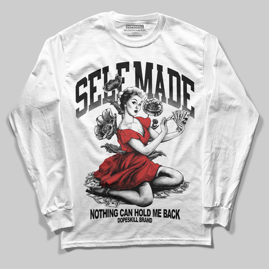 Black and White Sneakers DopeSkill Long Sleeve T-Shirt Self Made Graphic Streetwear - White