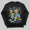 Jordan 11 Retro Gamma Blue (2025) DopeSkill Long Sleeve T-Shirt No Risk No Story Graphic Streetwear - black