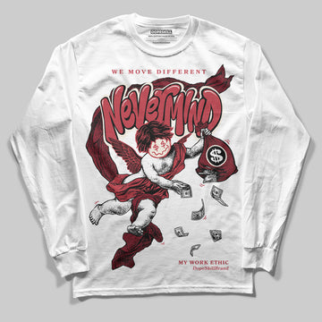 Jordan 4 “Sierra Red" DopeSkill Long Sleeve T-Shirt Nevermind Graphic Streetwear - White