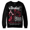 Jordan 1 Retro High '85 OG Metallic Burgundy DopeSkill Sweatshirt Broken Bones Graphic Streetwear - Black