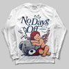 Jordan 4 SB “Summit White/Navy” DopeSkill Long Sleeve T-Shirt New No Days Off Graphic Streetwear - White