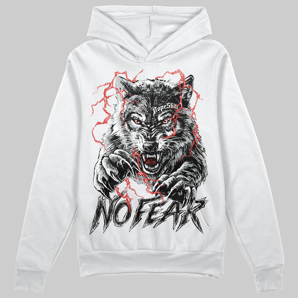Jordan 12 Black Wolf Grey DopeSkill Hoodie Sweatshirt No Fear Graphic Streetwear - White