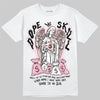 AMIRI White & Pink Stars Court Sneakers DopeSkill T-Shirt Angels Graphic Streetwear - White