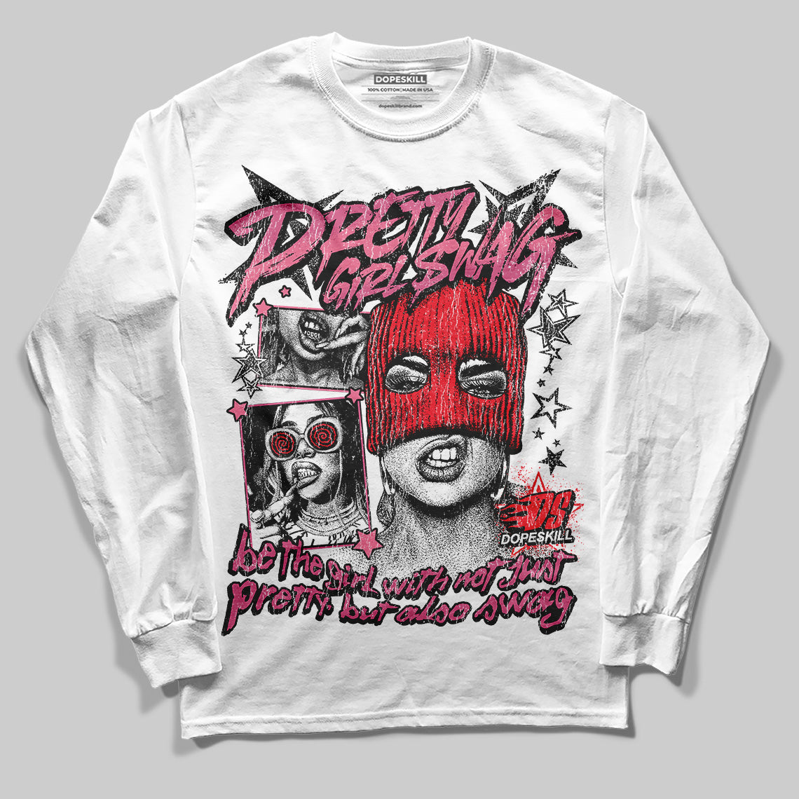 Diesel Pink S - Serendipity Pro-X1 Trainers DopeSkill Long Sleeve T-Shirt Pretty Girl Swag Graphic Streetwear - White