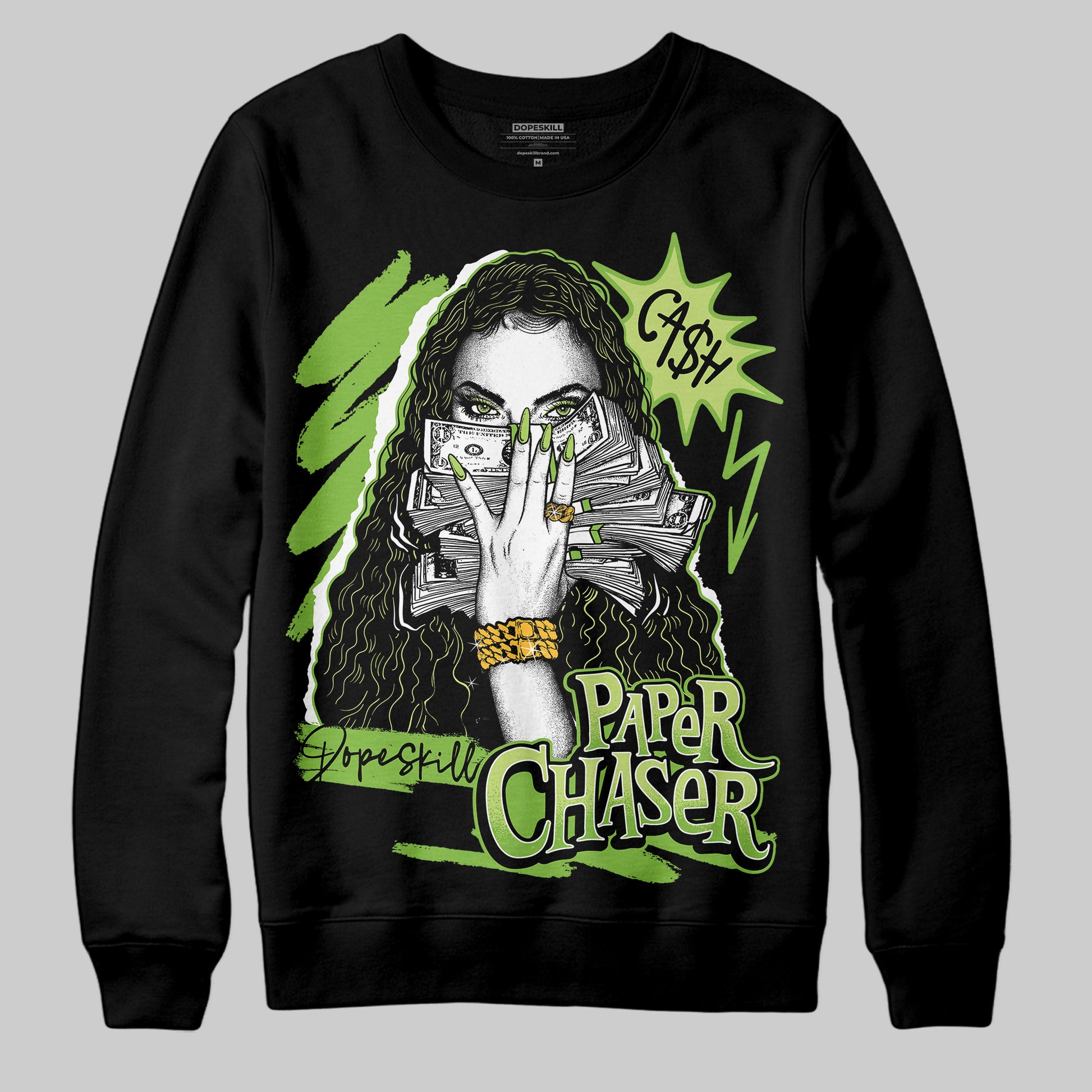 Air Max 95 Big Bubble Neon Yellow DopeSkill Sweatshirt NPC Graphic Streetwear - black