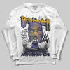 Jordan 4 Retro Lakers DopeSkill Long Sleeve T-Shirt Drip Harder Graphic Streetwear - White