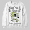 Jordan 4 GS “Light Lemon Twist” DopeSkill Sweatshirt Owe It To Yourself Graphic Streetwear - White