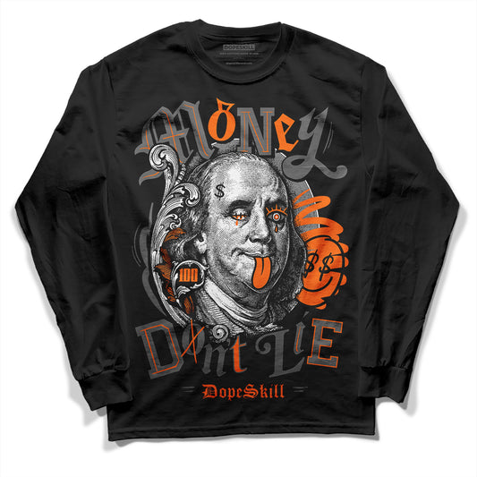 Jordan 3 Retro 'Fear Pack' DopeSkill Long Sleeve T-Shirt Money Don't Lie Graphic Streetwear - Black