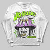 Neon Green Sneakers DopeSkill Long Sleeve T-Shirt No Rules Graphic Streetwear - White