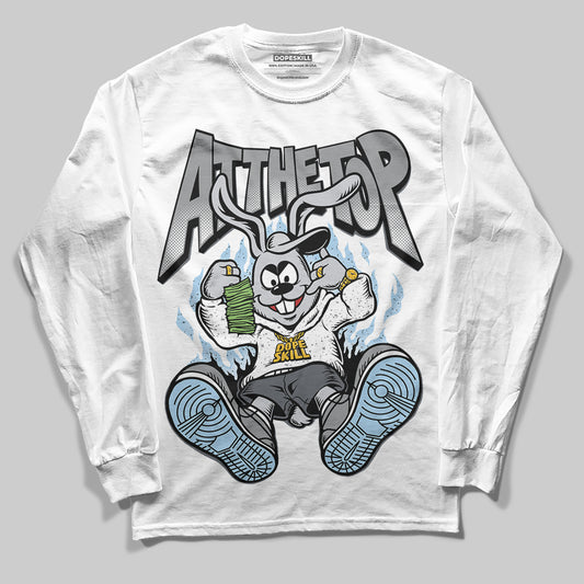 Jordan 5 Retro Wolf Grey (2026) DopeSkill Long Sleeve T-Shirt At The Top Graphic Streetwear - White