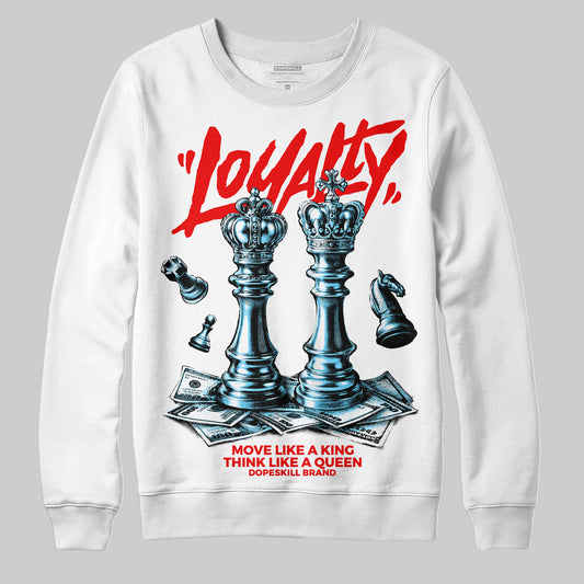Red Sneakers DopeSkill Sweatshirt Loyalty Graphic Streetwear - White