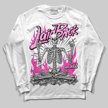 Pink Sneakers DopeSkill Long Sleeve T-Shirt Laid Back Graphic Streetwear - White