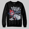 Jordan 4 SB “Summit White/Navy” DopeSkill Sweatshirt Break Through Graphic Streetwear - Black