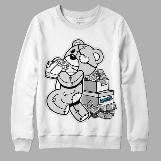 Dunk Low ‘Pure Platinum’ DopeSkill Sweatshirt Bear Steals Sneaker Graphic Streetwear - White