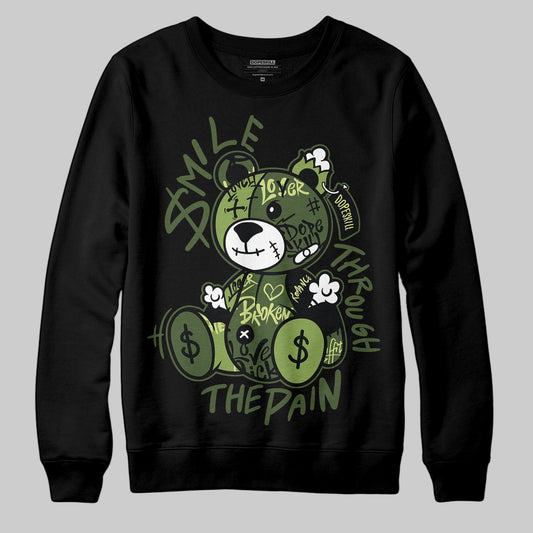 Foamposite Pro 'Pine Green' DopeSkill Sweatshirt Smile Through The Pain Graphic Streetwear - Black