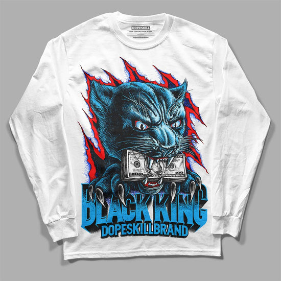 Jordan 2 Low "University Blue" DopeSkill Long Sleeve T-Shirt Black King Graphic Streetwear - White