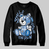 Jordan 4 WMNS 'Forget Me Not' DopeSkill Sweatshirt Smile Through The Pain Graphic Streetwear - Black
