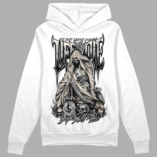 Dunk Low Cool Grey DopeSkill Hoodie Sweatshirt Life or Die Graphic Streetwear - White