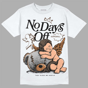 Jordan 1 Retro High OG Palomino DopeSkill T-Shirt New No Days Off Graphic Streetwear - White 