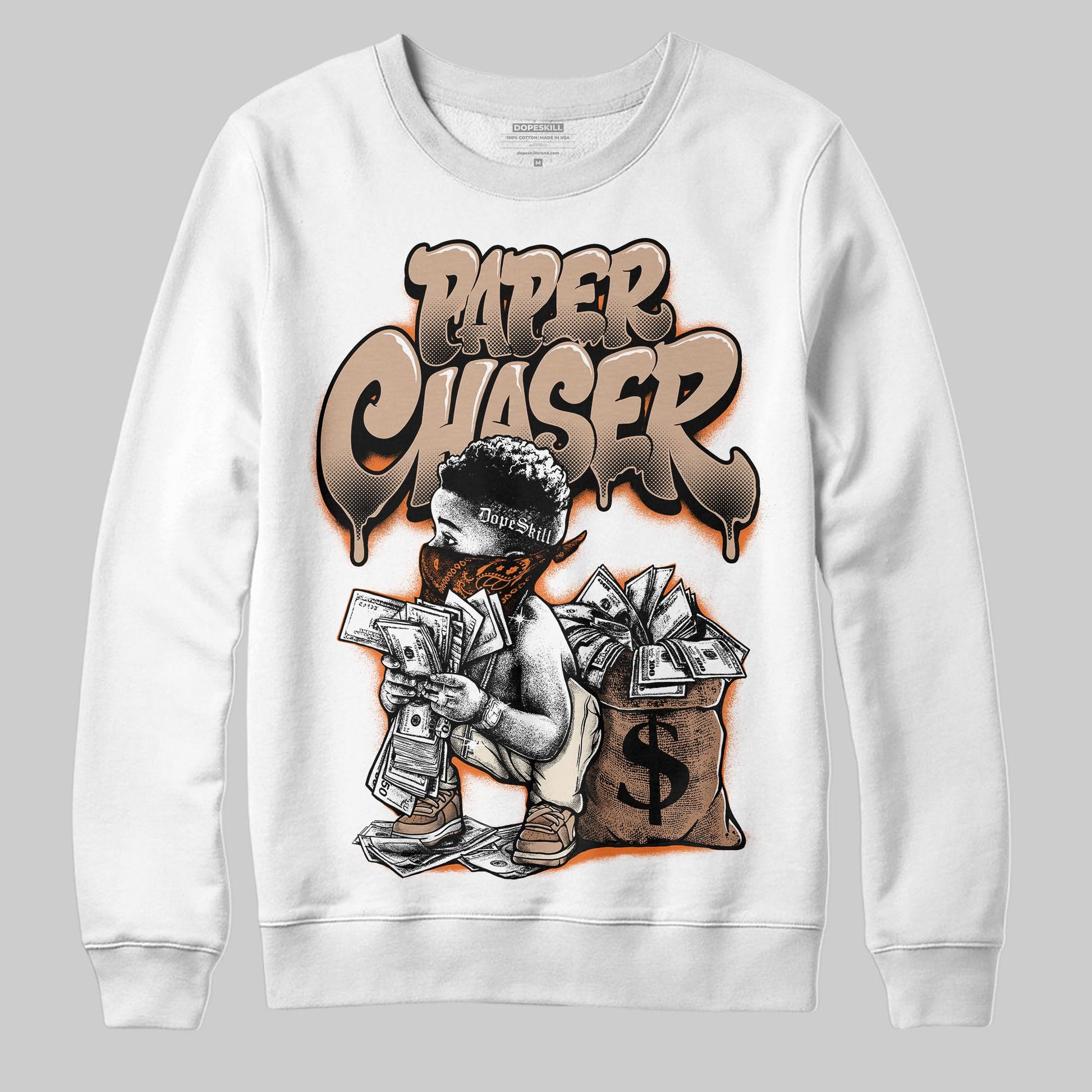 Jordan 4 Retro Cozy Girl DopeSkill Sweatshirt Paper Chaser Boy Graphic Streetwear - White