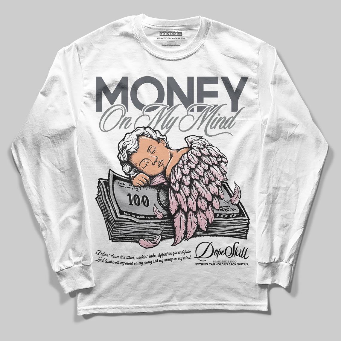 Air Max 95 OG “Pink Foam” DopeSkill Long Sleeve T-Shirt MOMM Graphic Streetwear - White