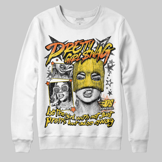 Jordan 4 Thunder DopeSkill Sweatshirt Pretty Girl Swag Graphic Streetwear - White