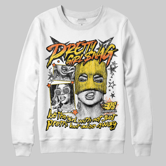 Jordan 4 Thunder DopeSkill Sweatshirt Pretty Girl Swag Graphic Streetwear - White