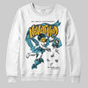 Jordan 11 Retro Gamma Blue (2025) DopeSkill Sweatshirt Nevermind Graphic Streetwear - White