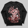 Jordan 3 Retro Valentine's Day Treat Yourself (2025) DopeSkill Long Sleeve T-Shirt Smile Through The Pain Graphic Streetwear - Black