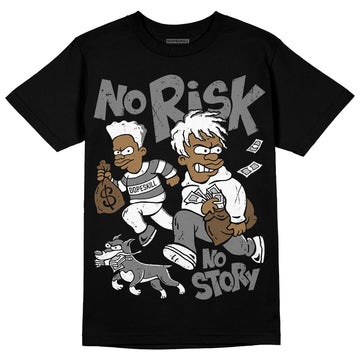 Black and White Sneakers DopeSkill T-Shirt No Risk No Story Graphic Streetwear - Black
