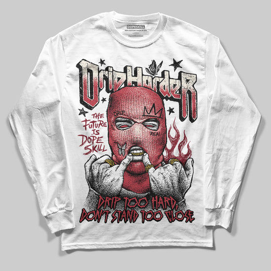 Jordan 4 “Sierra Red" DopeSkill Long Sleeve T-Shirt Drip Harder Graphic Streetwear - White