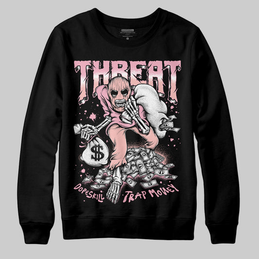 AMIRI White & Pink Stars Court Sneakers DopeSkill Sweatshirt The Mouth With No Droughts Graphic Streetwear - Black