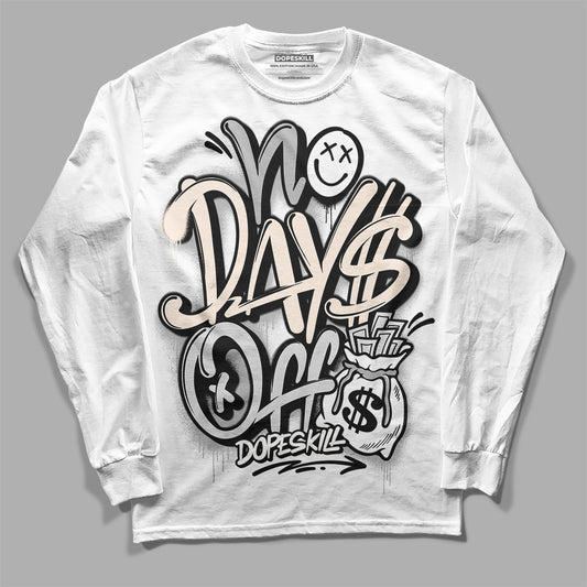 Dunk Low Cool Grey DopeSkill Long Sleeve T-Shirt No Days Off Graphic Streetwear - White