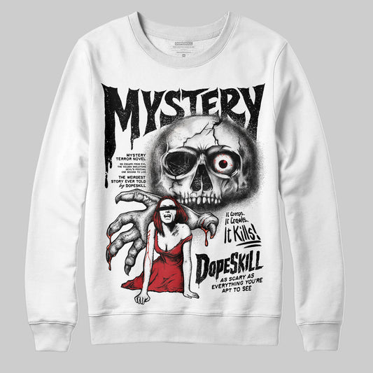 Jordan 11 “Bred Velvet” DopeSkill Sweatshirt Mystery Ghostly Grasp Graphic Streetwear - White