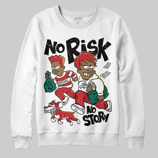Jordan 3 Mexico 'El Vuelo' DopeSkill Sweatshirt No Risk No Story Graphic Streetwear - White