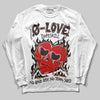 Jordan 5 “Earth/Metallic Gold” DopeSkill Long Sleeve T-Shirt Crying Heart Graphic Streetwear - White