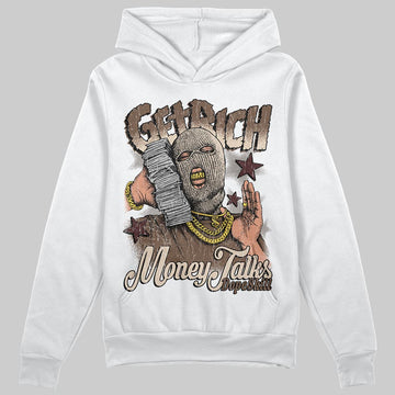 A Ma Maniére x Air Jordan 4 “Dark Mocha” DopeSkill Hoodie Sweatshirt Get Rich Graphic Streetwear - White