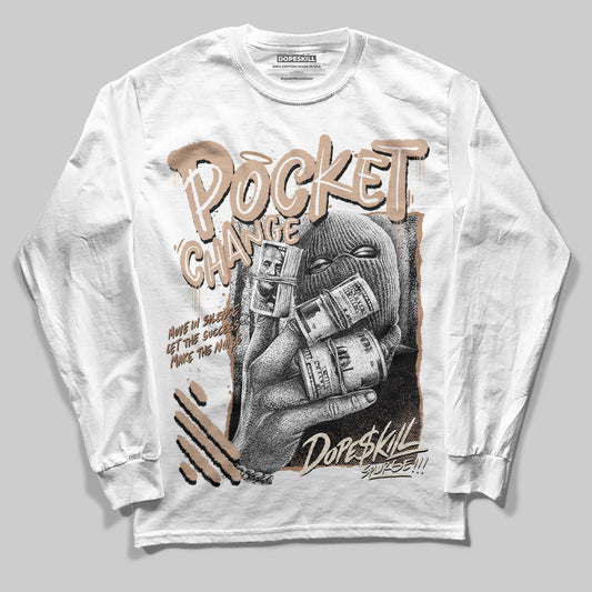 Jordan 4 Retro Cozy Girl DopeSkill Long Sleeve T-Shirt Pocket Change Graphic Streetwear - White
