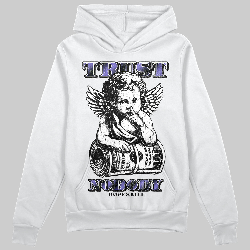Jordan 4 Retro Lakers DopeSkill Hoodie Sweatshirt Trust Nobody Graphic Streetwear - White