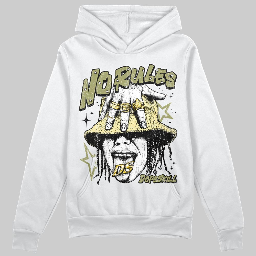 Olive Sneakers DopeSkill Hoodie No Rules Graphic Streetwear - White