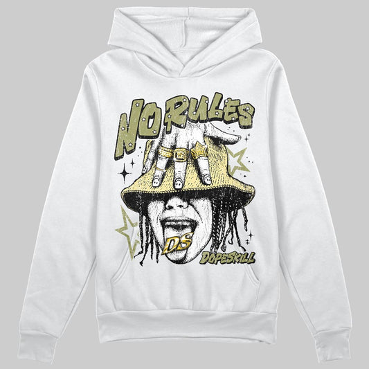 Olive Sneakers DopeSkill Hoodie No Rules Graphic Streetwear - White