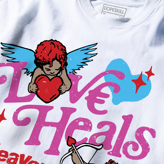 Max 1 Valentine's Day 2025 in Pink DopeSkill Premium T-Shirt New Love Heals Graphic