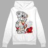 Dunk Low Cool Grey DopeSkill Hoodie Sweatshirt Broken Heart Graphic Streetwear - White 