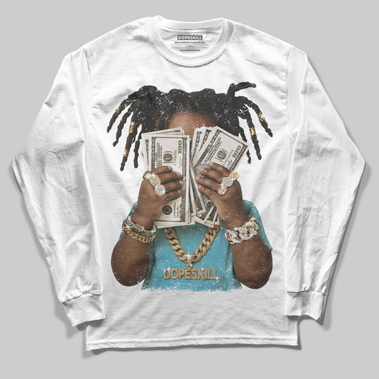 Jordan 11 Retro Gamma Blue (2025) DopeSkill Long Sleeve T-Shirt Rich Youth Graphic Streetwear - White