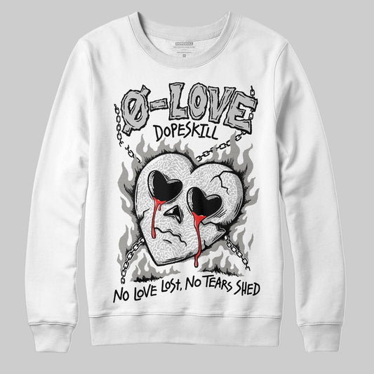 Jordan 3 Retro Pure Money DopeSkill Sweatshirt Crying Heart Graphic Streetwear - WHite 